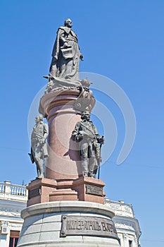 Monument to empress Catherine the Great in Odessa