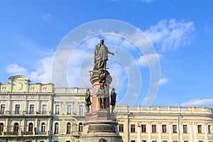 Monument to Empress Catherine the Great in Odessa center