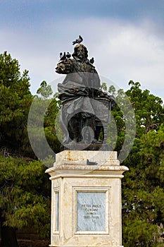 Monument to the Engineer Architect Pietro Paolo Floriani in the city of Valletta, Malta