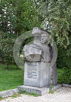 monument to the fallen revolutionaries in the central park in the city of Omsk in the summer 2023 photo