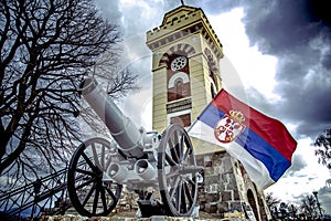 A monument to fallen Serb fighters on Cegar near Nis