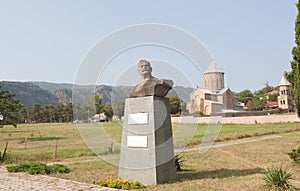.The monument to the famous Georgian wrestler, circus performer and movie Sandro Kandela