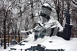 Monument to the famous Russian poet Sergei Yesenin (1895-1925) i