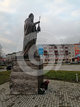 The monument to Feodorite Kola in city Kandalaksha 2021