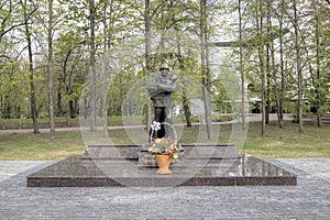 Monument to firefighters and rescuers. Victory park on Sokolova a grief.