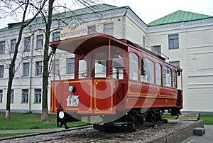 Monument to the first Vitebsk tram in Vitebsk.
