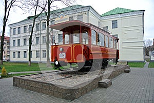 Monument to the first Vitebsk tram in Vitebsk.