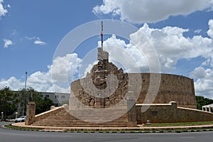 The `Monument To The Flag`, Merida, Yucatan, Mexico.