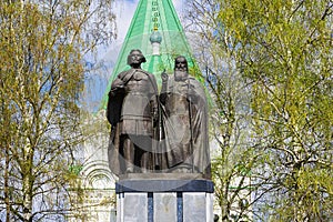 Monument to the founder of Nizhny Novgorod - George Vsevolodovich and Bishop Simon in the territory of the Nizhny Novgorod