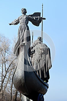 The monument to the founders of Kiev, Ukraine