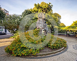 Monument to Franca Borges in the Jardim Franca Borges in Praca do Principe Real in Lisbon, Portugal.