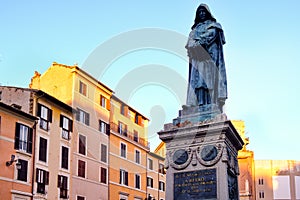 Monument to Giordano Bruno at Campo dei Fiori in central Rome