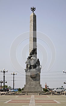 Monument to the heroes of the Civil War in Khabarovsk. Russia