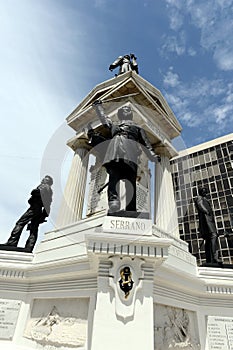 Monument To The Heroes Of The Naval Combat Of Iquique In 1879 On Plaza Sotomayor.
