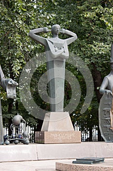 The monument to human vices. Moscow. Fragment of indifference. photo