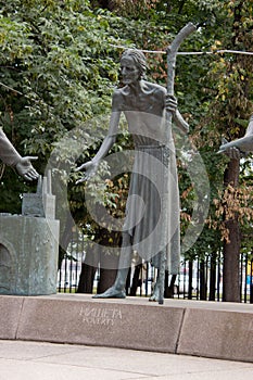 The monument to human vices. Moscow. Fragment of poverty.