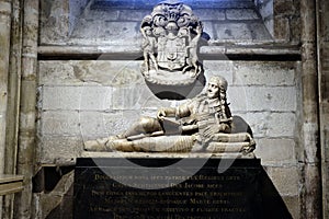 Monument to Jacques Douglas in the Saint Germain des Pres Church, Paris