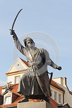 Monument to Jan Kilinsky, national hero of Poland