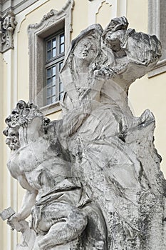 The monument to Johann Georg Pinzel in Buchach, Ukraine photo