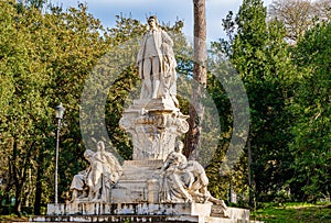 Monument to Johann Wolfgang von Goethe in Villa Borghese park, Rome, Italy