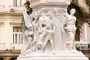 Monument to Jose Marti at Central Park of Havana, Cuba. Close-up.