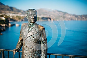 Monument to King of Spain Alfonso XII In Nerja, Spain