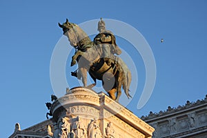 Monument to king Victor Immanuel II, who has united Italy, in Rome, Italy