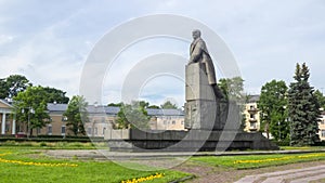 The monument to Lenin in granit, timelapse