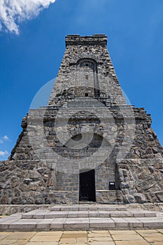 Monument to Liberty Shipka and landscape to Stara Planina Balkan Mountain, Bulgaria