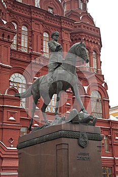 A monument to the marshal of the Soviet Union Georgy Zhukov photo