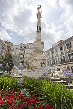 Monument to the martyrs, Piazza dei Martiri, Naples, Italy photo