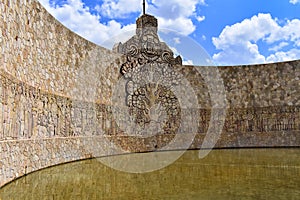 Monument to the Mayans in the Mexican city of MÃÂ©rida photo