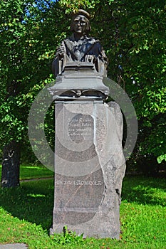 Monument to Mikael Agricola in Vyborg, Russia