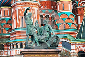 Monument to Minin and Pozharsky in Moscow