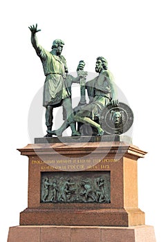 Monument to Minin and Pozharsky in Moscow isolated