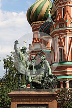 Monument to Minin and Pozharsky. Moscow, Russia