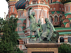 Monument to Minin and Pozharsky in Moscow, Russia