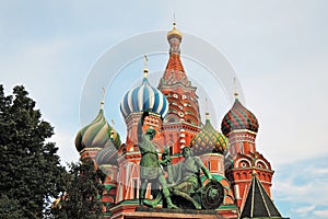 Monument to Minin and Pozharsky on the Red Square in Moscow.