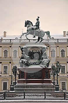 The monument to Nicholas I (1859) in St. Petersburg