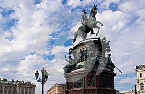 Monument to Nicholas I on St. Isaac`s Square