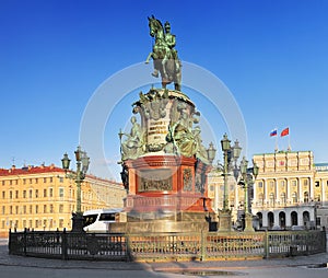 The monument to Nicholas I in St. Petersburg