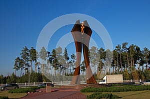 Monument to the oil heroes of the participants of the development of Western Siberia