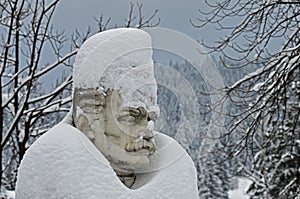 Monument to the outstanding Ukrainian writer Ivan Franko in Verk