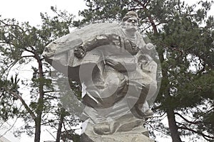 Monument to the paratrooper at the Paratrooper in the village of