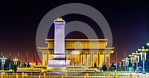 Monument to the People's Heroes and Mausoleum of Mao Zedong on Tiananmen square in Beijing