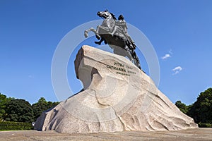 A monument to Peter - the Bronze Horseman, St. Petersburg, Russia