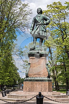 Monument to Peter the Great in Kronstadt, Russia