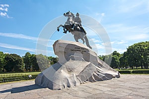 Monument to Peter the Great on Senate square, St. Petersburg, Russia