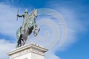 Monument to Philip IV in Madrid, Spain.