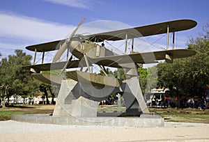 The monument to the pilots after the first flight across the Atlantic, Lisbon Portugal Lusitania seaplane